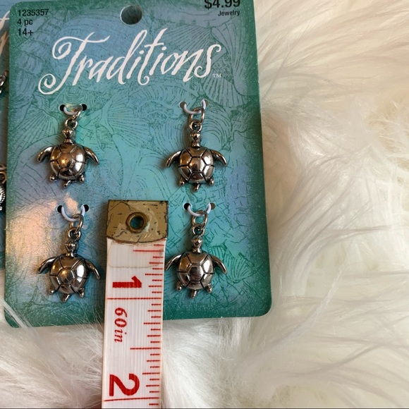 NWT Traditions Nautical Sea Life Turtle & Seahorse Jewelry Charm Packs Silver - Picture 6 of 6